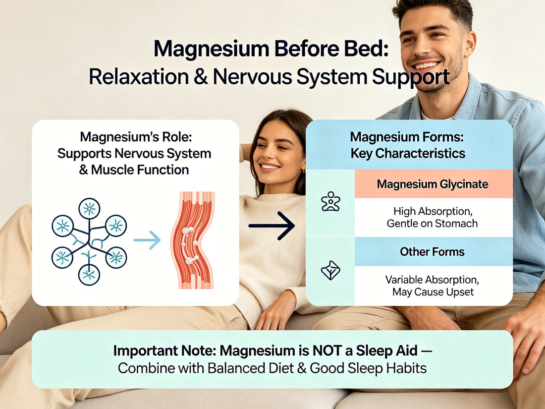 Magnesium for Relaxation Before Bed: Understanding How It May Support Your Evening Routine