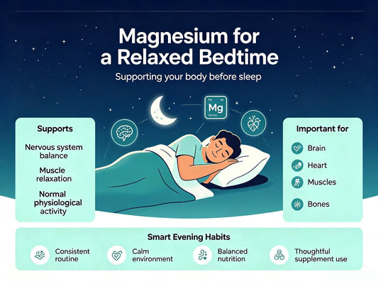 Magnesium for Relaxation Before Bed: How Magnesium Supports a Calm Evening Routine